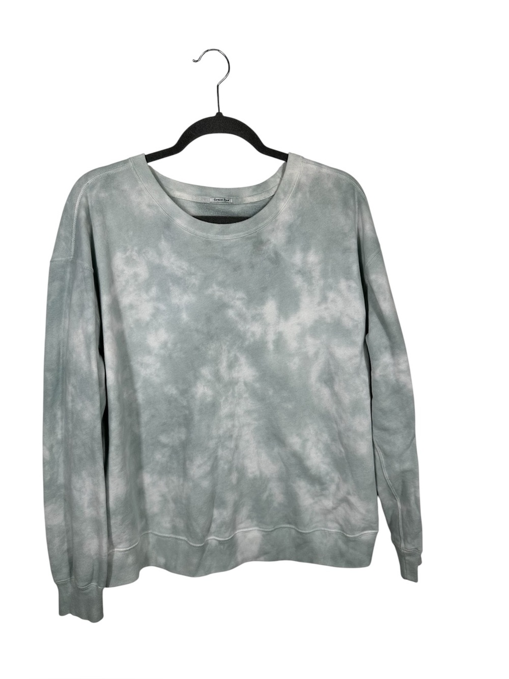 Abercrombie‎ & Fitch Tie Dye Crewneck Sweatshirt Green White Soft A&F Large - Picture 2 of 8